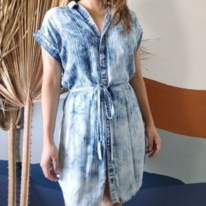 Anthropologie Cloth & Stone Chambray Shirt Dress